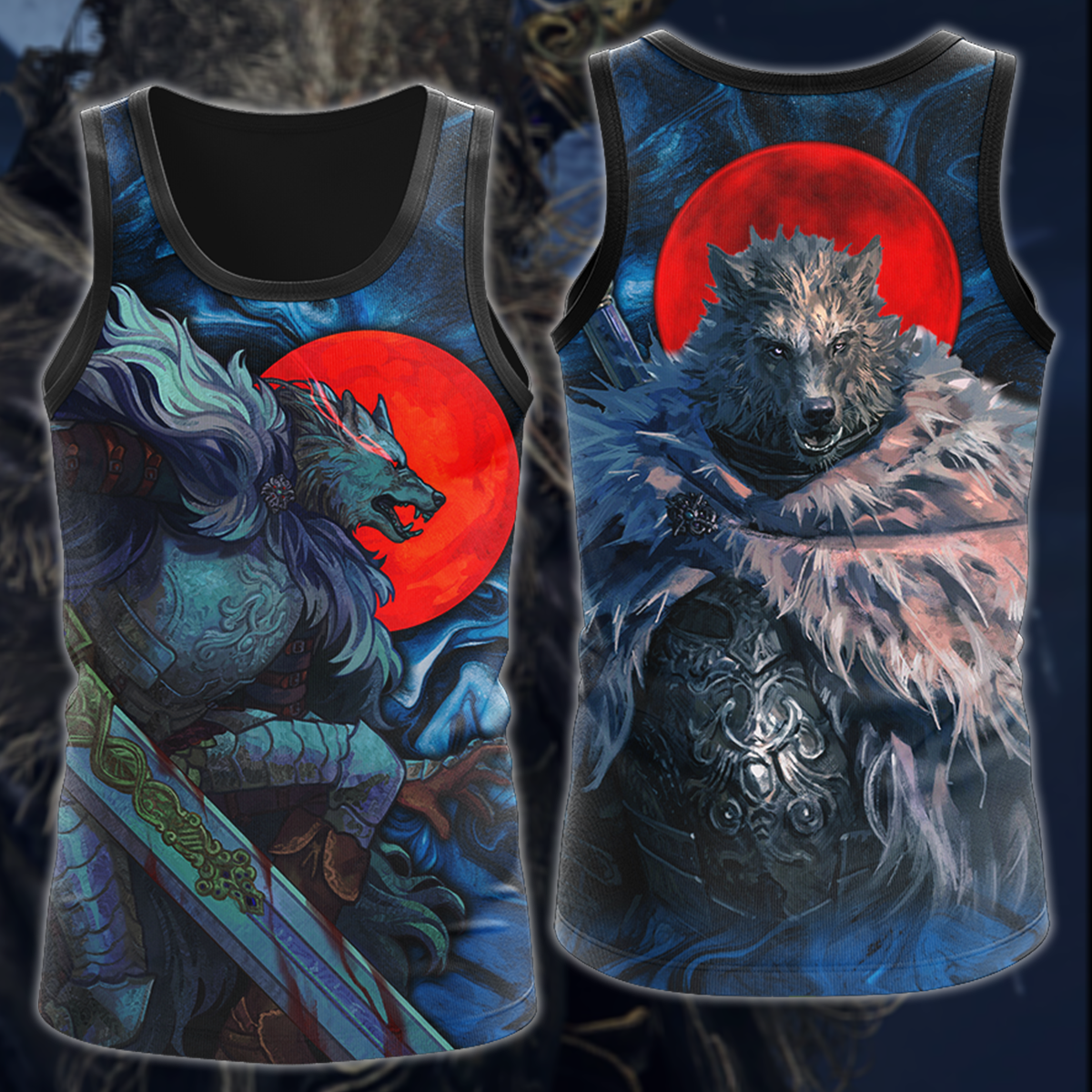 Elden Ring Blaidd Video Game 3D All Over Print T-shirt Tank Top Zip Hoodie Pullover Hoodie Hawaiian Shirt Beach Shorts Jogger Tank Top S