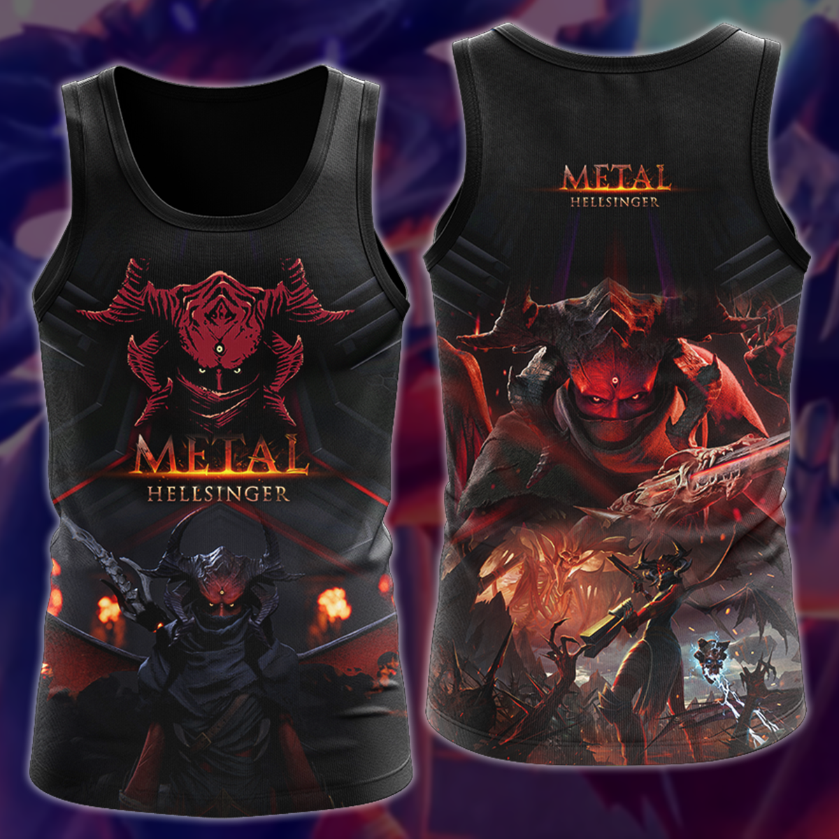Metal: Hellsinger Video Game 3D All Over Print T-shirt Tank Top Zip Hoodie Pullover Hoodie Hawaiian Shirt Beach Shorts Jogger Tank Top S
