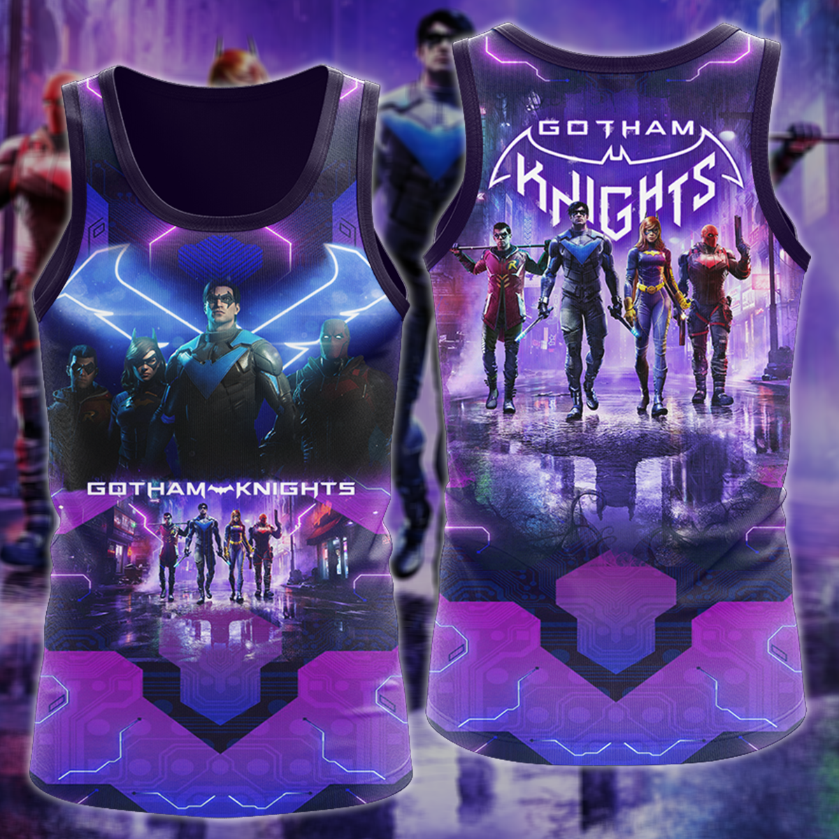 Gotham Knights 2022 Video Game 3D All Over Print T-shirt Tank Top Zip Hoodie Pullover Hoodie Hawaiian Shirt Beach Shorts Jogger Tank Top S
