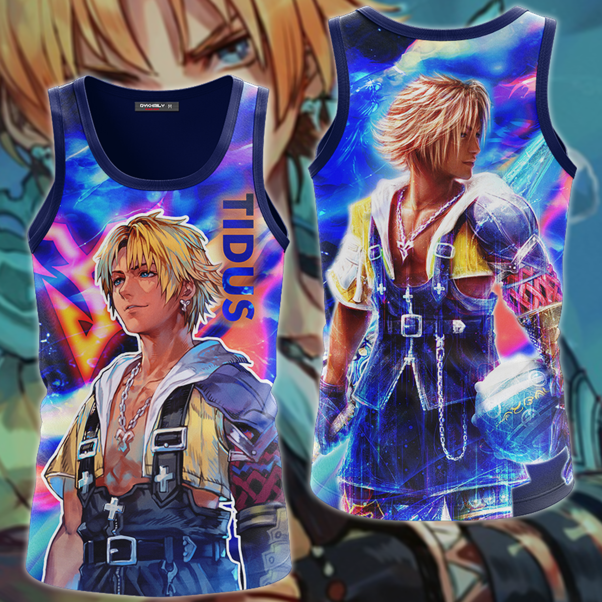 Final Fantasy X - Tidus 3D All Over Print T-shirt Tank Top Zip Hoodie Pullover Hoodie Hawaiian Shirt Beach Shorts Jogger Tank Top S
