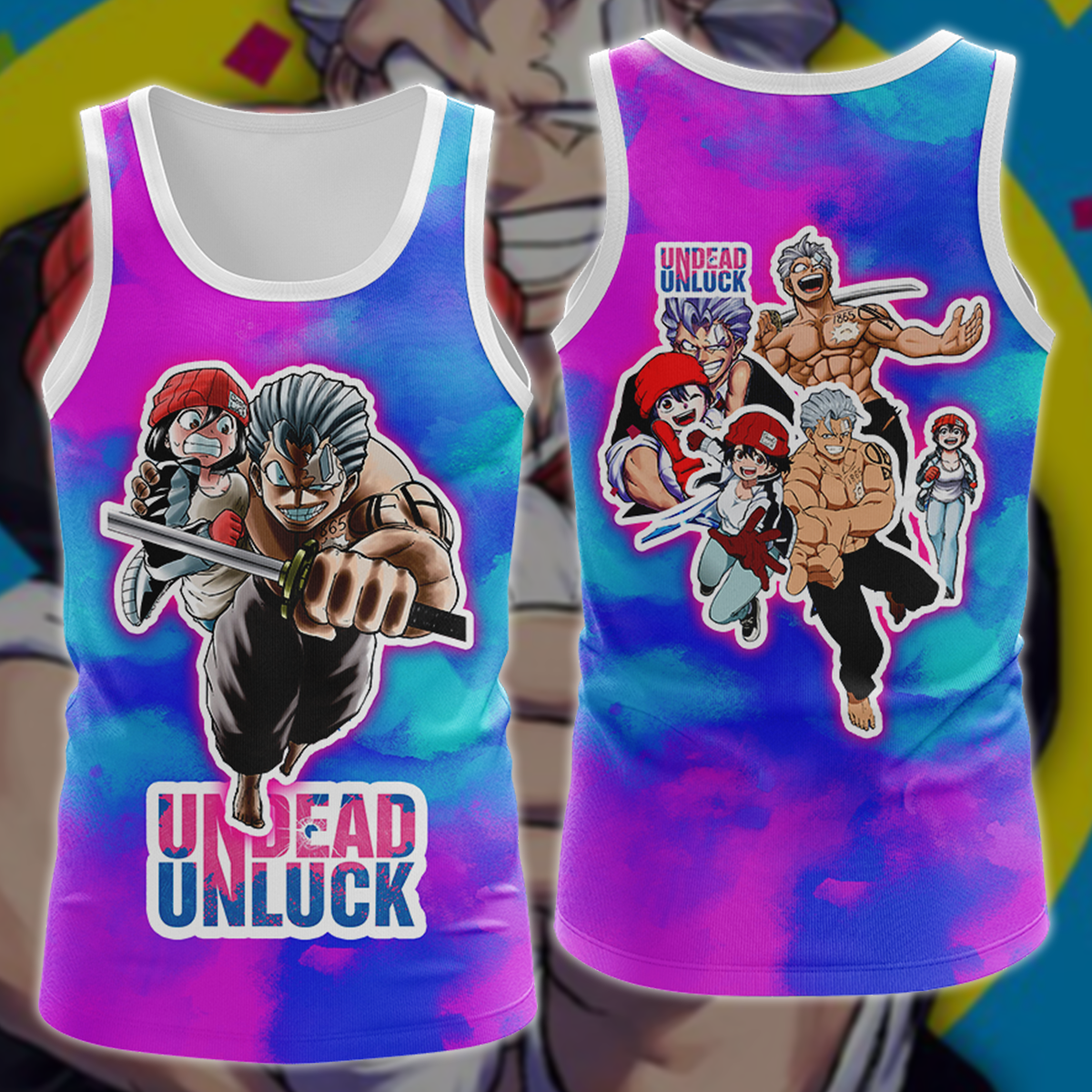 Undead Unluck Anime Manga 3D All Over Printed T-shirt Tank Top Zip Hoodie Pullover Hoodie Hawaiian Shirt Beach Shorts Jogger Tank Top S