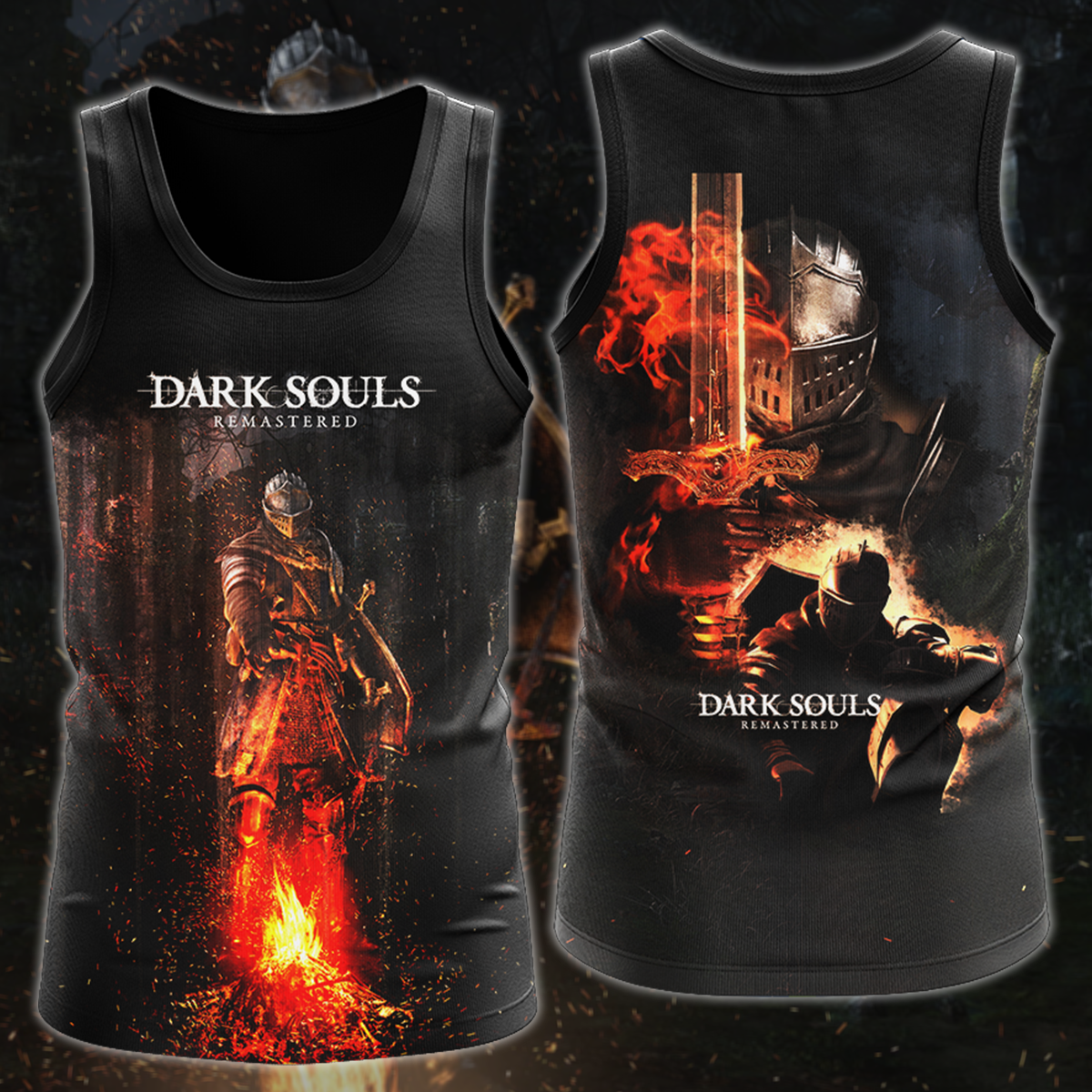 Dark Souls Remastered Video Game 3D All Over Printed T-shirt Tank Top Zip Hoodie Pullover Hoodie Hawaiian Shirt Beach Shorts Jogger Tank Top S