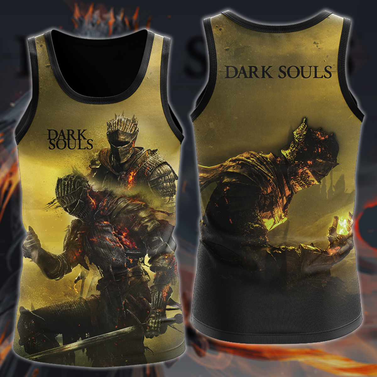 Dark Souls Video Game 3D All Over Print T-shirt Tank Top Zip Hoodie Pullover Hoodie Hawaiian Shirt Beach Shorts Jogger Tank Top S