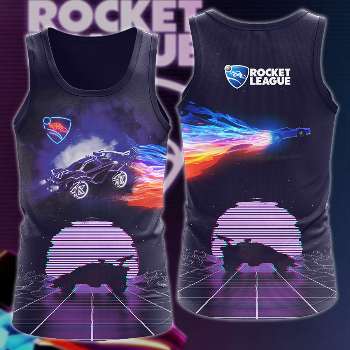 Rocket League Video Game 3D All Over Print T-shirt Tank Top Zip Hoodie Pullover Hoodie Hawaiian Shirt Beach Shorts Jogger Tank Top S