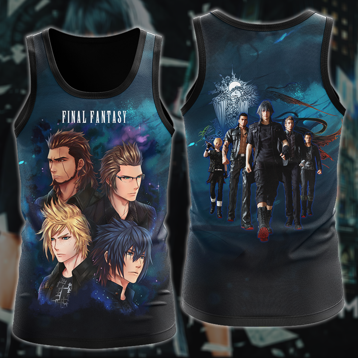 Final Fantasy XV Video Game 3D All Over Printed T-shirt Tank Top Zip Hoodie Pullover Hoodie Hawaiian Shirt Beach Shorts Jogger Tank Top S