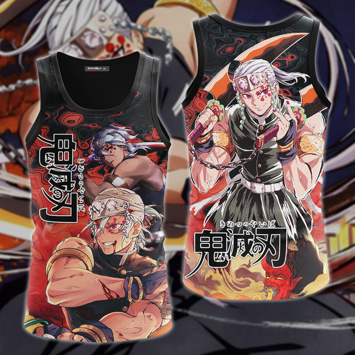 Kimetsu No Yaiba ss2: Yuukaku-hen Uzui Tengen 3D All Over Print T-shirt Tank Top Zip Hoodie Pullover Hoodie Hawaiian Shirt Beach Shorts Jogger Tank Top S