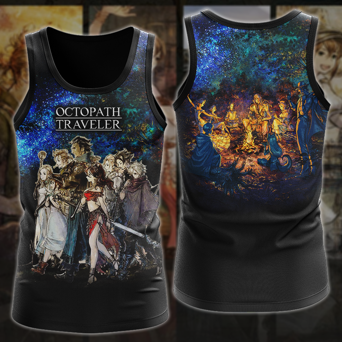 Octopath Traveler II Video Game 3D All Over Printed T-shirt Tank Top Zip Hoodie Pullover Hoodie Hawaiian Shirt Beach Shorts Jogger Tank Top S