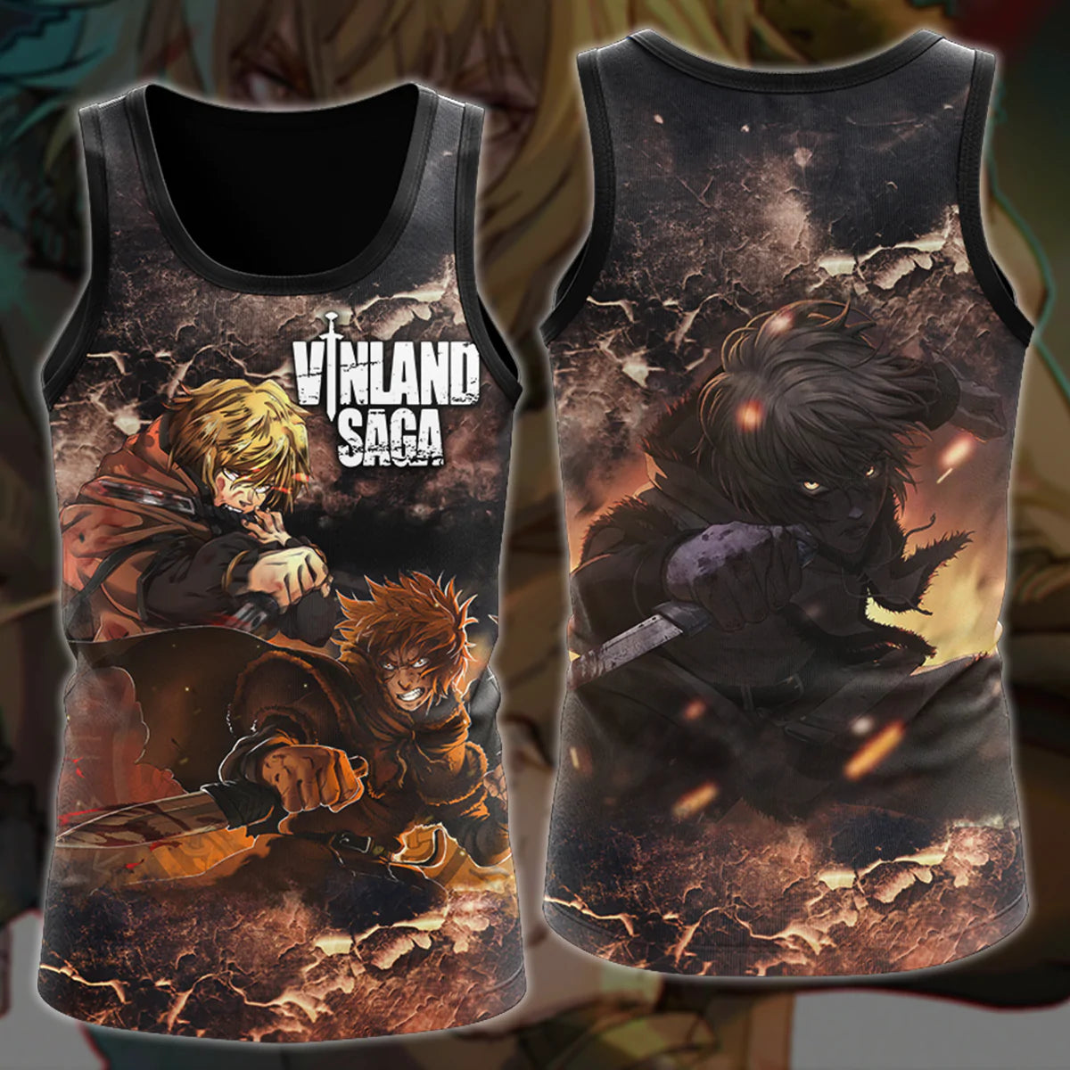 Vinland Saga Anime Manga 3D All Over Print T-shirt Tank Top Zip Hoodie Pullover Hoodie Hawaiian Shirt Beach Shorts Jogger Tank Top S