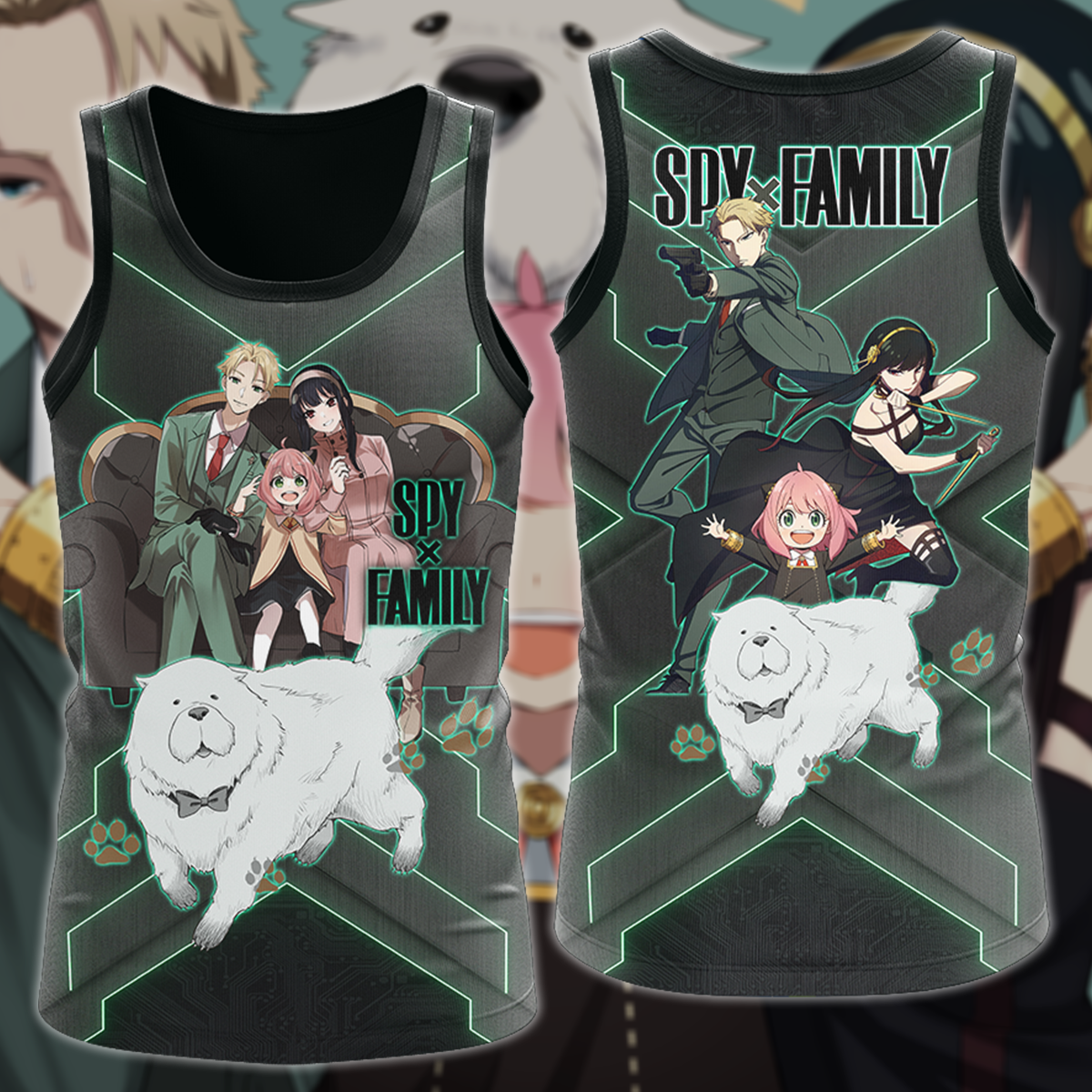 Spy x Family 3D All Over Print T-shirt Tank Top Zip Hoodie Pullover Hoodie Hawaiian Shirt Beach Shorts Jogger Tank Top S