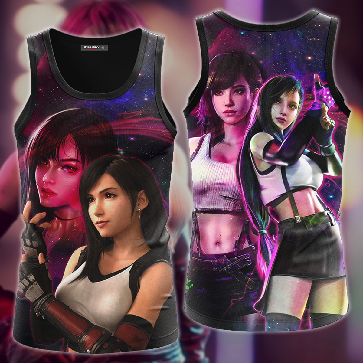 Final Fantasy VII Tifa Lockhart Video Game 3D All Over Print T-shirt Tank Top Zip Hoodie Pullover Hoodie Hawaiian Shirt Beach Shorts Jogger Tank Top S