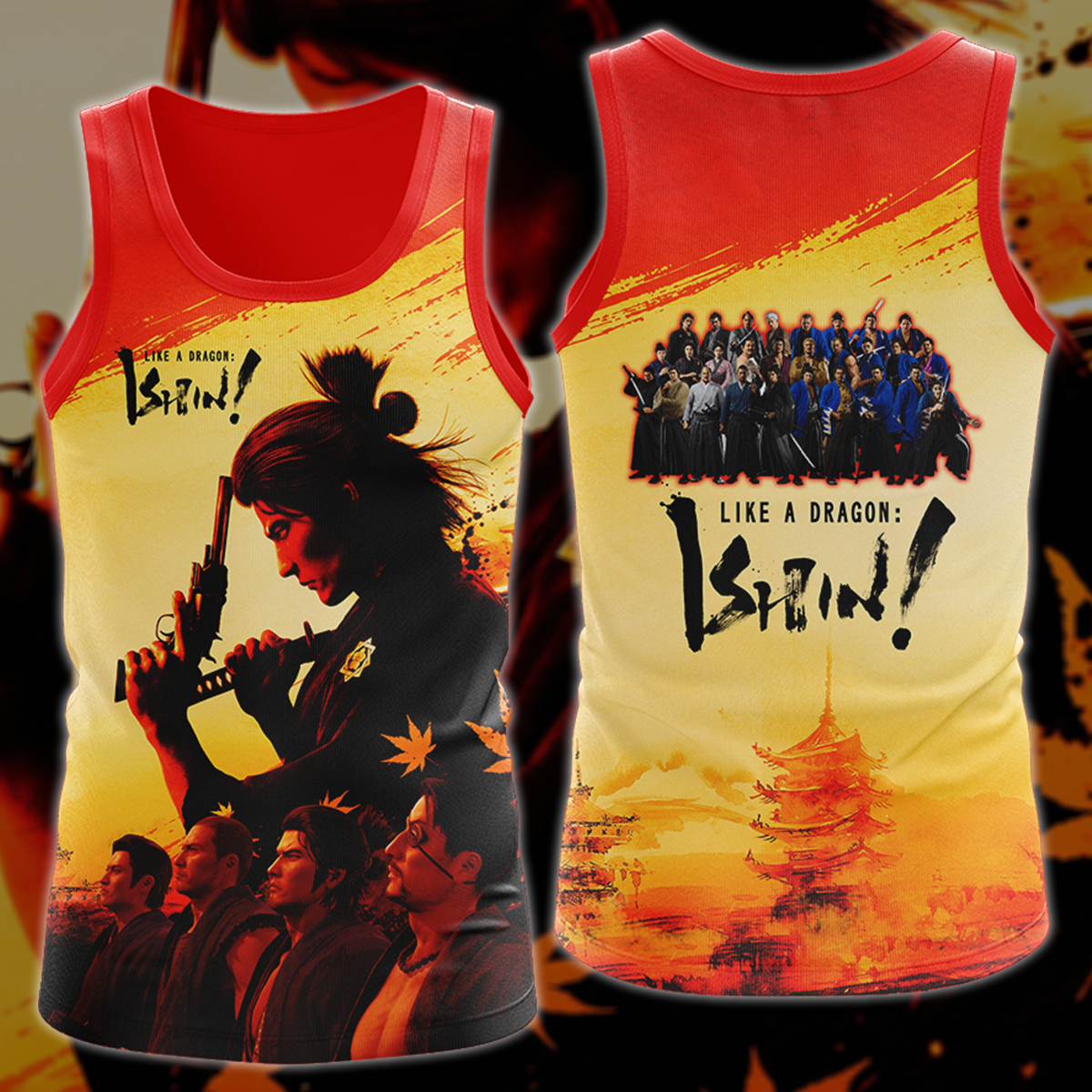 Like a Dragon: Ishin! Video Game 3D All Over Printed T-shirt Tank Top Zip Hoodie Pullover Hoodie Hawaiian Shirt Beach Shorts Jogger Tank Top S