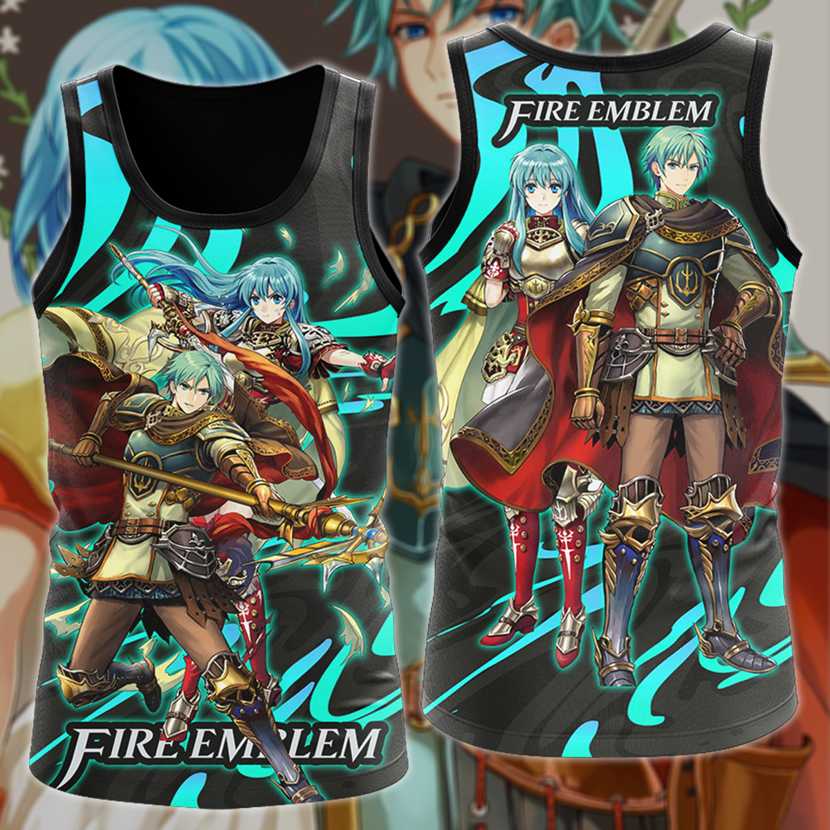 Fire Emblem Ephraim & Eirika Video Game 3D All Over Print T-shirt Tank Top Zip Hoodie Pullover Hoodie Hawaiian Shirt Beach Shorts Jogger Tank Top S