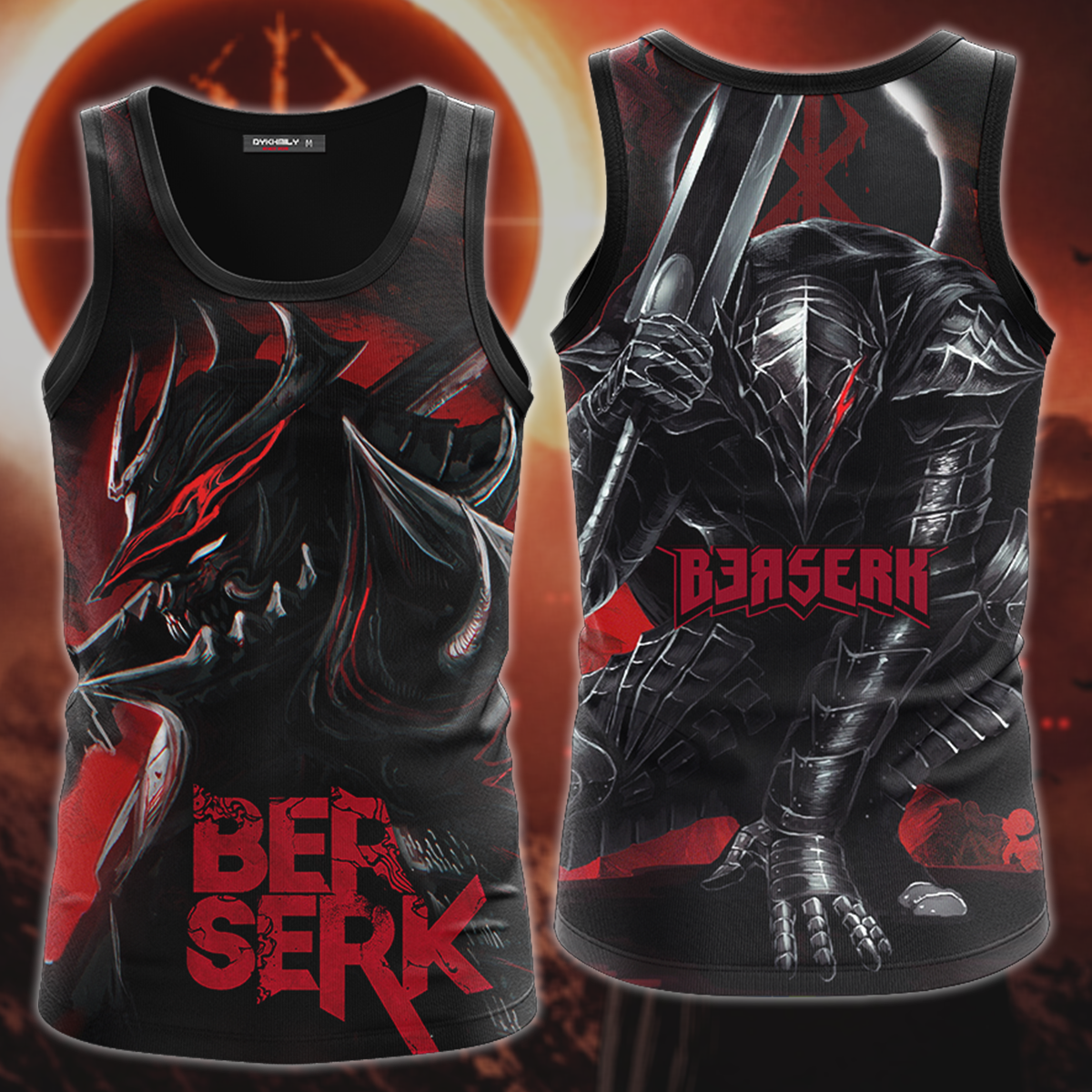 Berserk 3D All Over Print T-shirt Tank Top Zip Hoodie Pullover Hoodie Hawaiian Shirt Beach Shorts Jogger Tank Top S