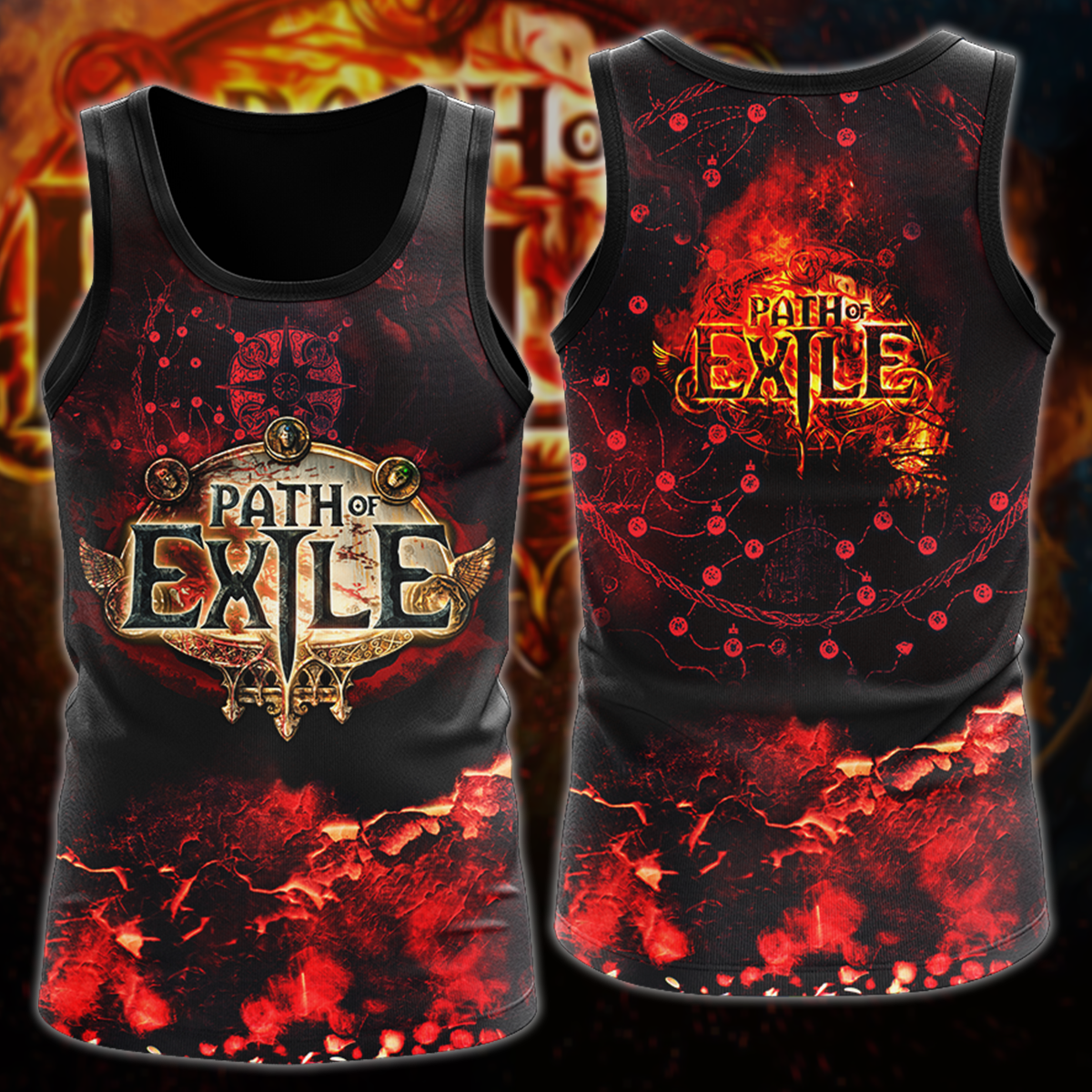 Path Of Exile Video Game 3D All Over Print T-shirt Tank Top Zip Hoodie Pullover Hoodie Hawaiian Shirt Beach Shorts Jogger Tank Top S