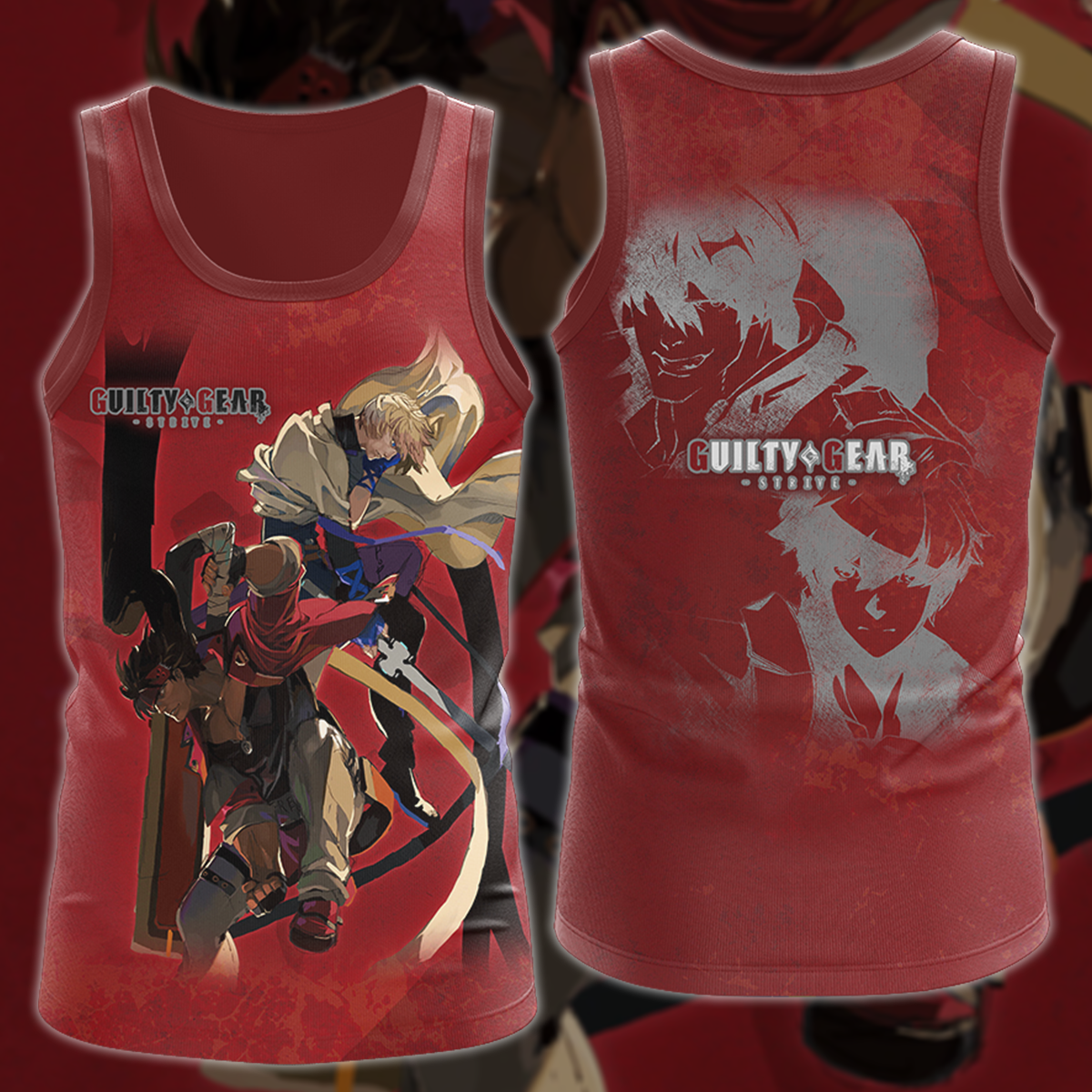 Guilty Gear Strive Video Game 3D All Over Printed T-shirt Tank Top Zip Hoodie Pullover Hoodie Hawaiian Shirt Beach Shorts Jogger Tank Top S