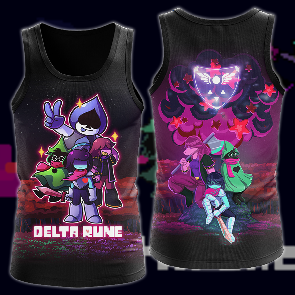 Deltarune Video Game 3D All Over Printed T-shirt Tank Top Zip Hoodie Pullover Hoodie Hawaiian Shirt Beach Shorts Jogger Tank Top S