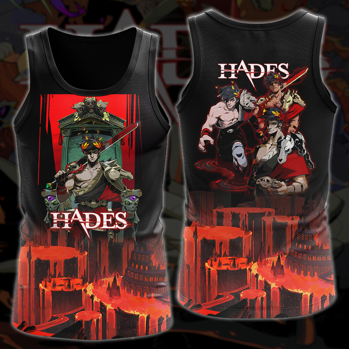 Hades Video Game 3D All Over Print T-shirt Tank Top Zip Hoodie Pullover Hoodie Hawaiian Shirt Beach Shorts Jogger Tank Top S