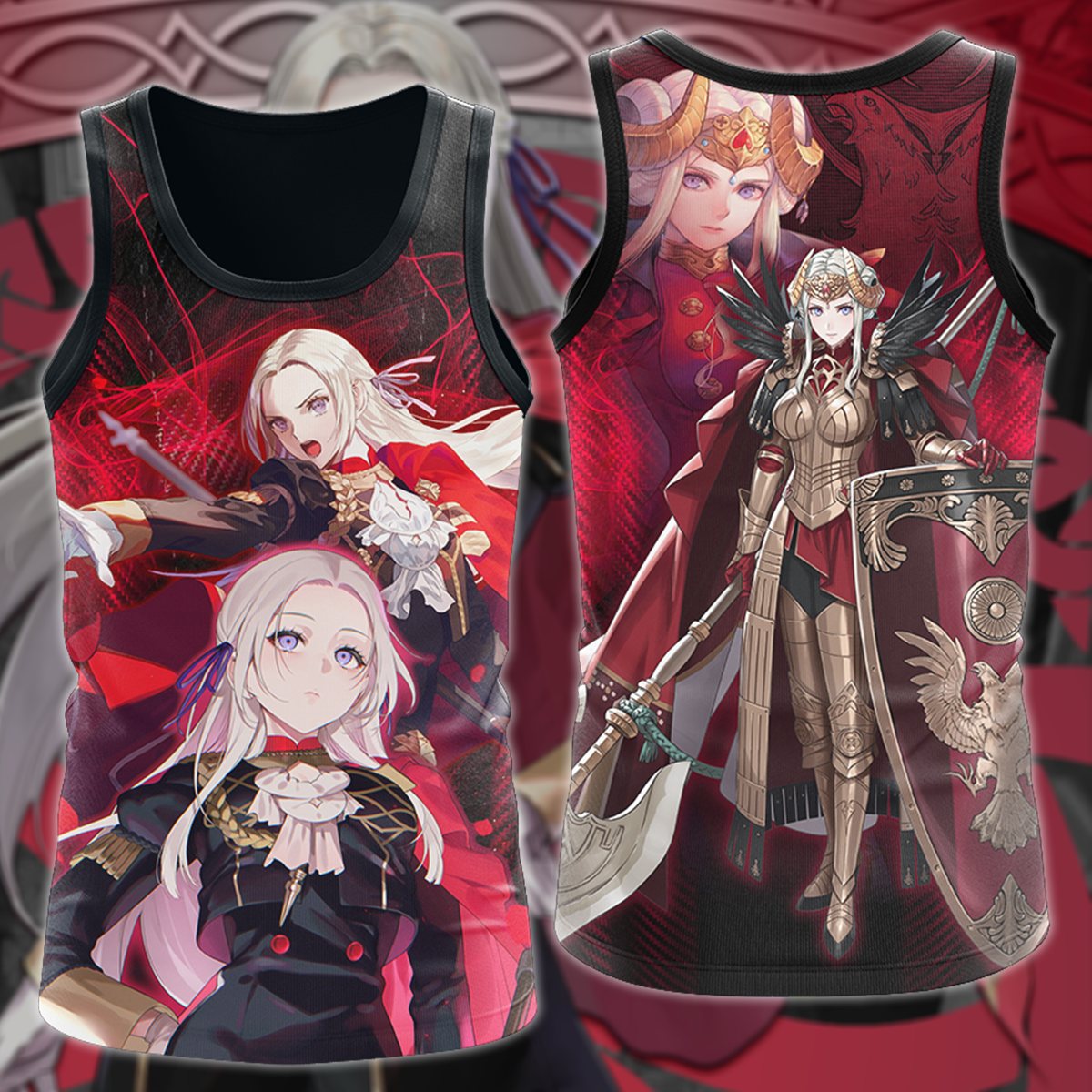 Fire Emblem Edelgard Video Game 3D All Over Print T-shirt Tank Top Zip Hoodie Pullover Hoodie Hawaiian Shirt Beach Shorts Jogger Tank Top S