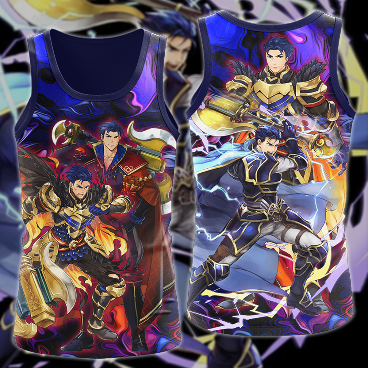 Fire Emblem Hector Video Game 3D All Over Print T-shirt Tank Top Zip Hoodie Pullover Hoodie Hawaiian Shirt Beach Shorts Jogger Tank Top S