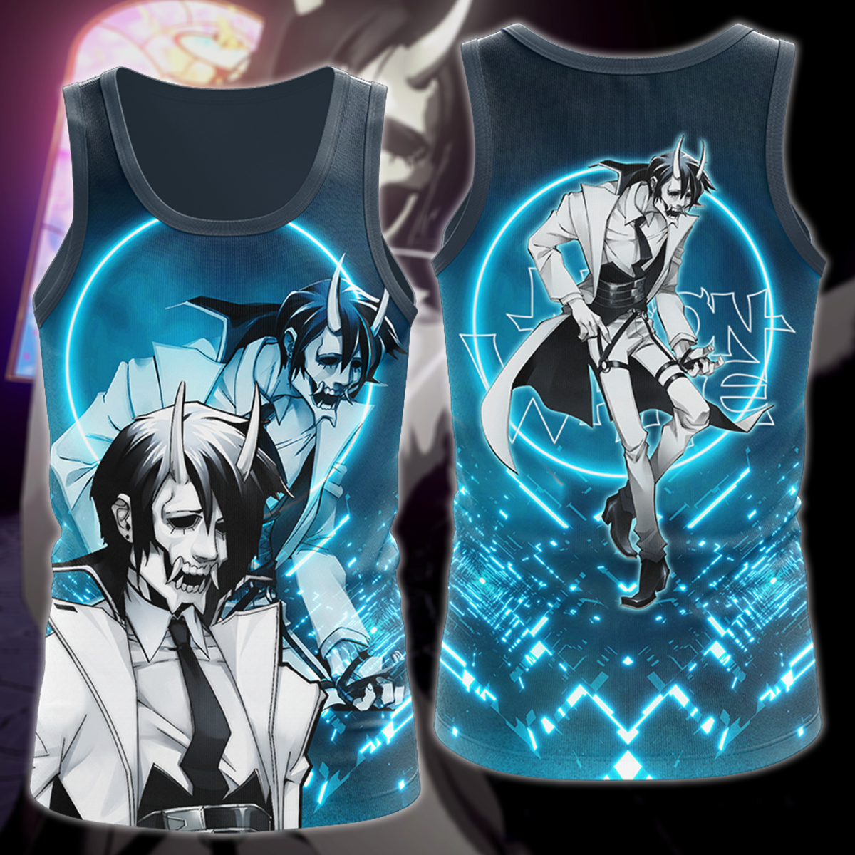 Neon White Video Game 3D All Over Print T-shirt Tank Top Zip Hoodie Pullover Hoodie Hawaiian Shirt Beach Shorts Jogger Tank Top S