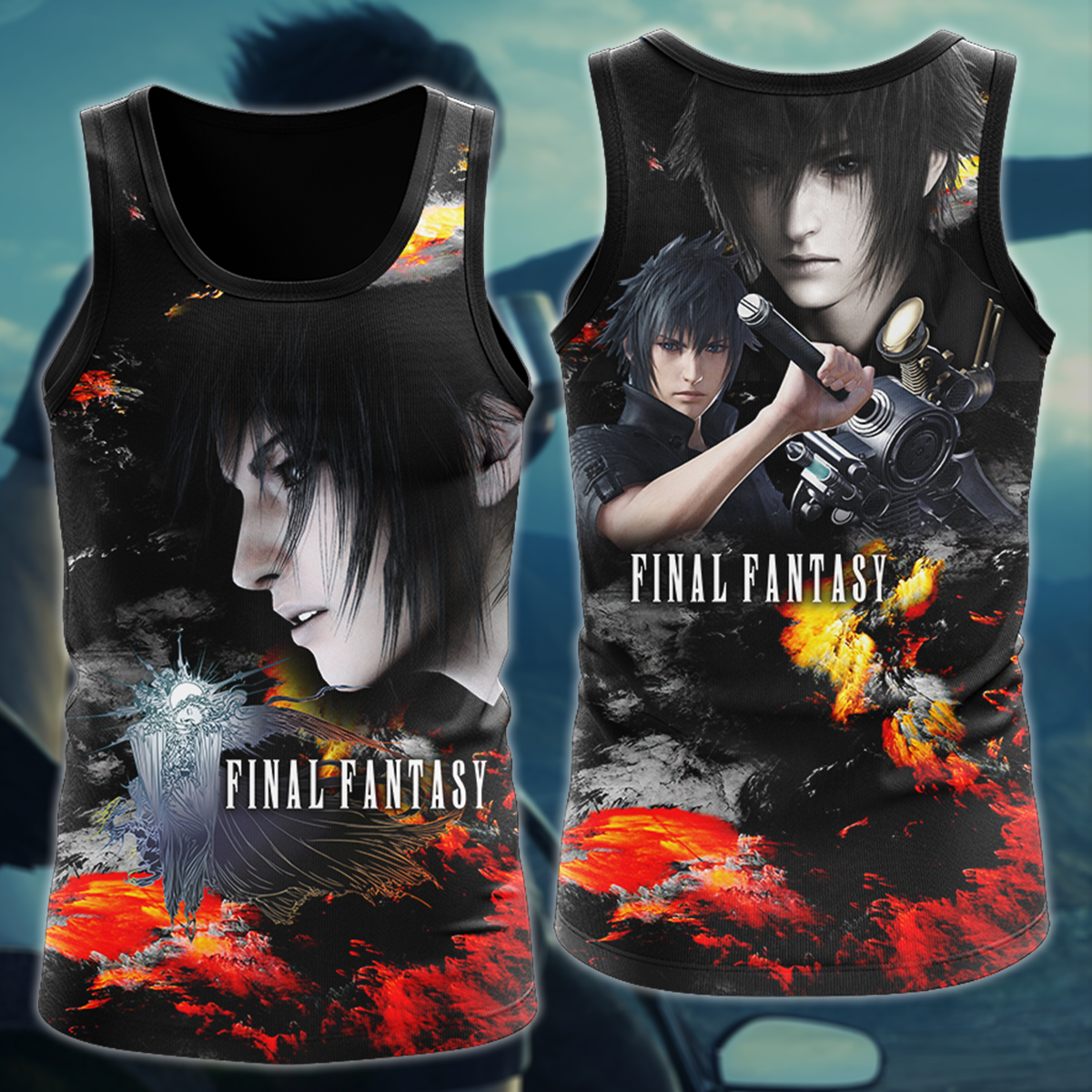 Final Fantasy XV Noctis Video Game 3D All Over Print T-shirt Tank Top Zip Hoodie Pullover Hoodie Hawaiian Shirt Beach Shorts Jogger Tank Top S