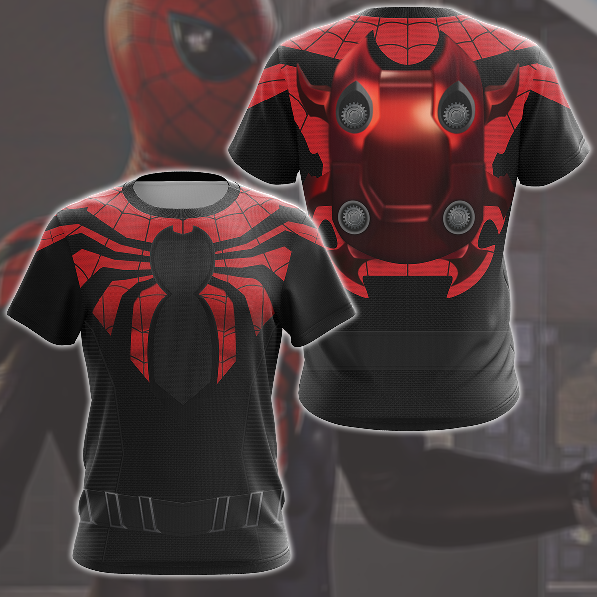 Spider-Man 2 Peter Parker Superior Suit Cosplay Video Game All Over Printed T-shirt Tank Top Zip Hoodie Pullover Hoodie Hawaiian Shirt Beach Shorts Joggers