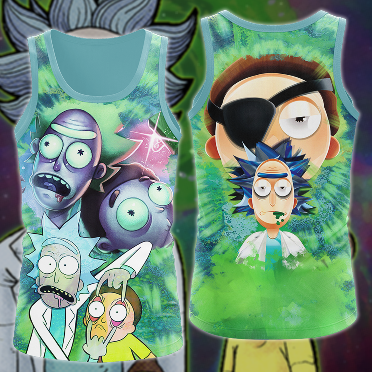 Rick and Morty 3D All Over Print T-shirt Tank Top Zip Hoodie Pullover Hoodie Hawaiian Shirt Beach Shorts Jogger Tank Top S