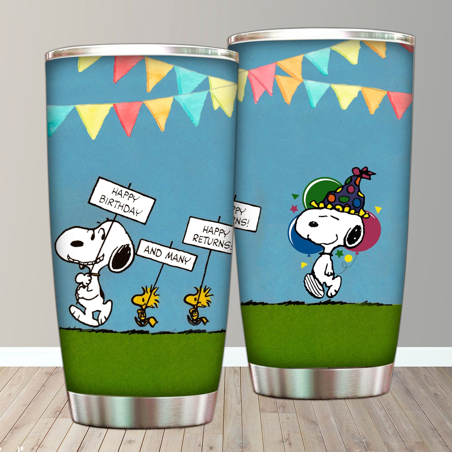 Peanuts Snoopy Happy Birthday Gift Tumbler 20 Oz