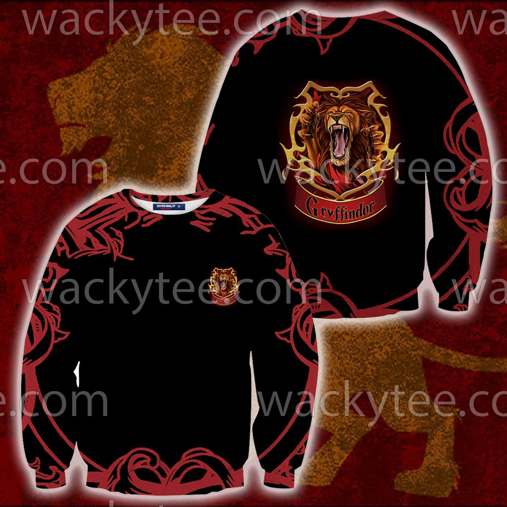 Brave Like A Gryffindor Harry Potter 3D Sweater S