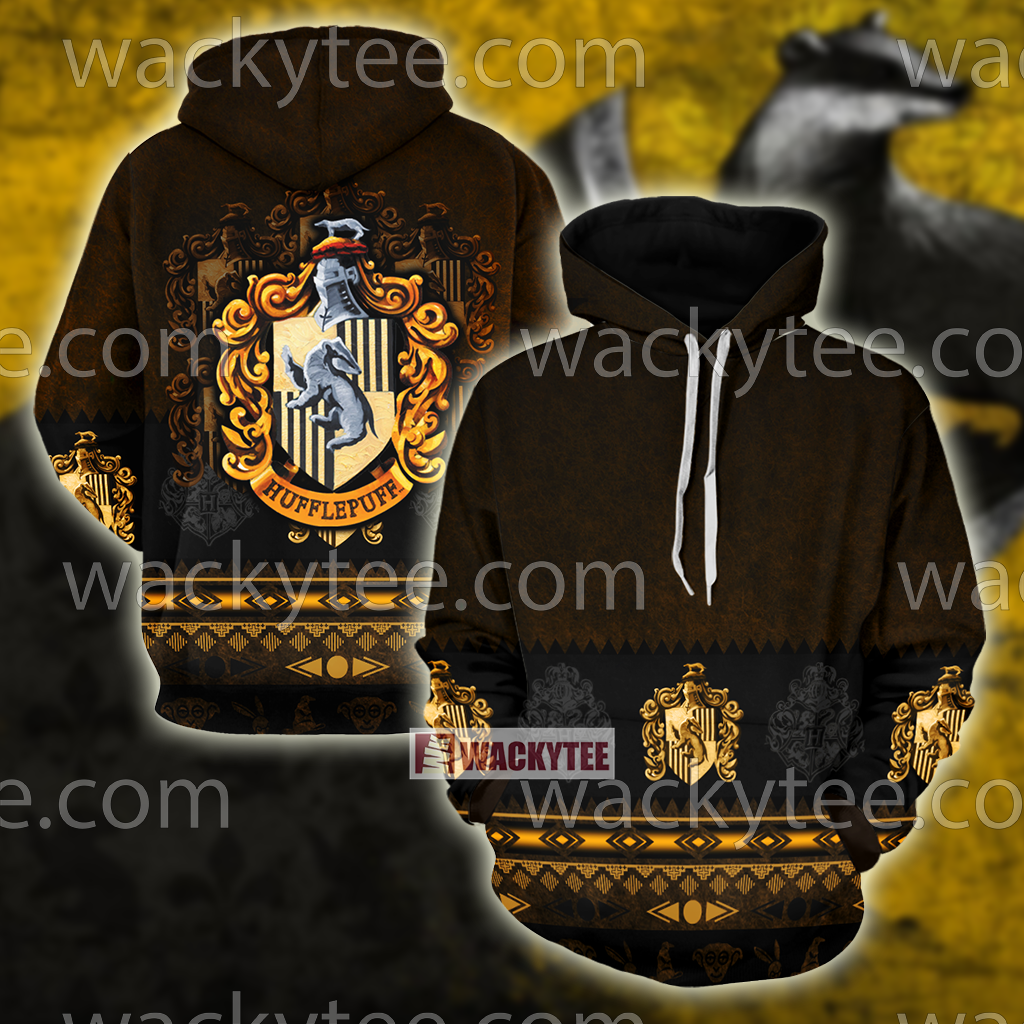 Loyal Like A Hufflepuff Harry Potter Wacky Style Unisex 3D T-shirt Hoodie S