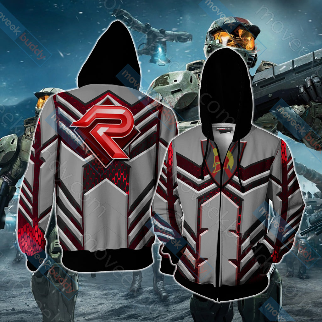 Halo - Red Team Unisex 3D T-shirt Zip Hoodie XS