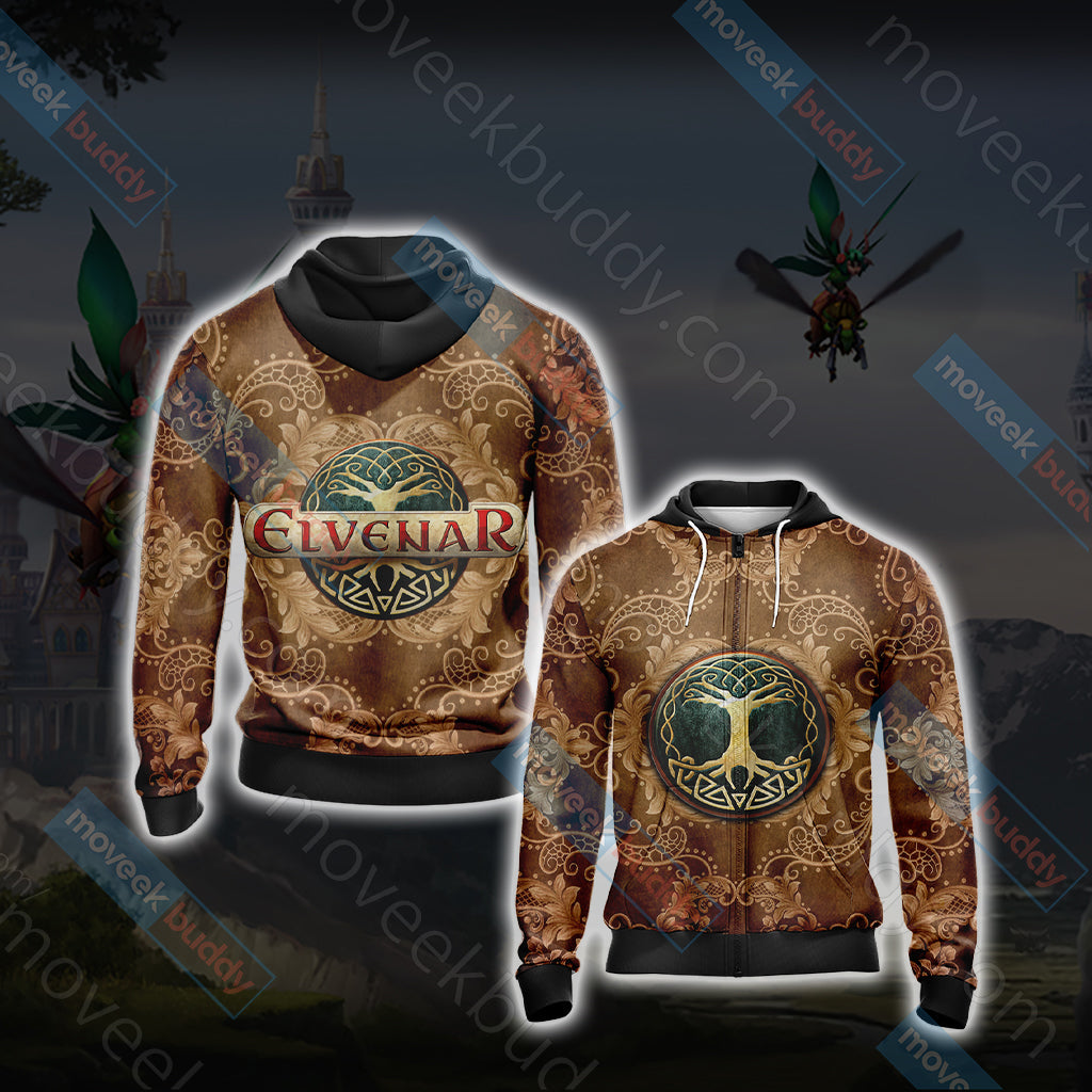 Elvenar Unisex 3D T-shirt Zip Hoodie XS