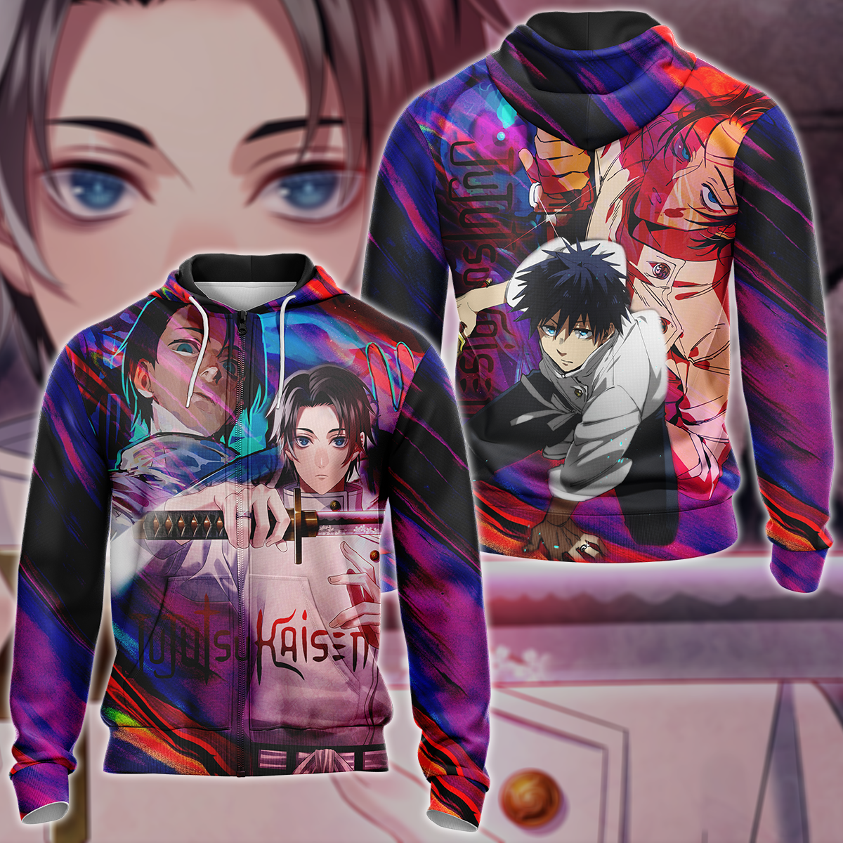 Jujutsu Kaisen Yuta Okkotsu 3D All Over Print T-shirt Tank Top Zip Hoodie Pullover Hoodie Hawaiian Shirt Beach Shorts Jogger Zip Hoodie S