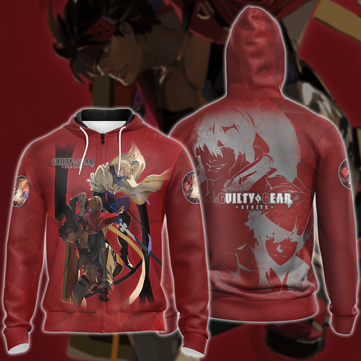 Guilty Gear Strive Video Game 3D All Over Printed T-shirt Tank Top Zip Hoodie Pullover Hoodie Hawaiian Shirt Beach Shorts Jogger Zip Hoodie S