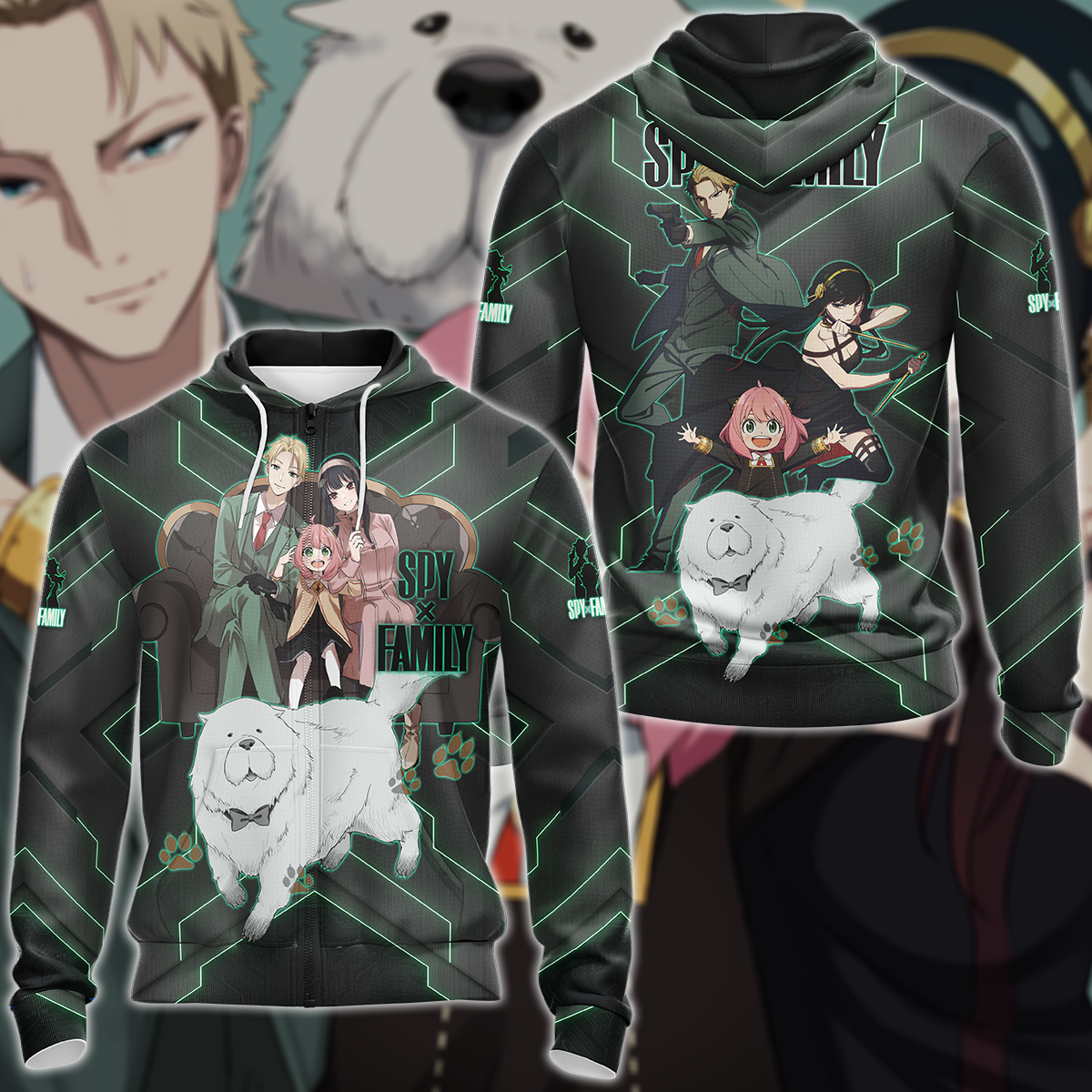 Spy x Family 3D All Over Print T-shirt Tank Top Zip Hoodie Pullover Hoodie Hawaiian Shirt Beach Shorts Jogger Zip Hoodie S