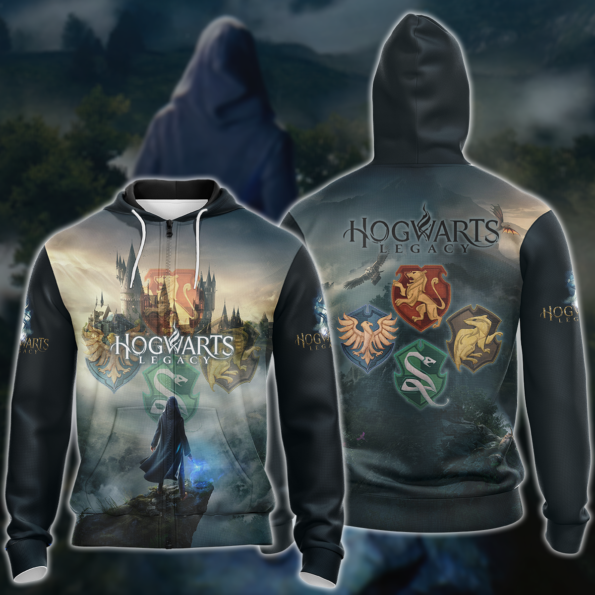Hogwarts Legacy Video Game 3D All Over Printed T-shirt Tank Top Zip Hoodie Pullover Hoodie Hawaiian Shirt Beach Shorts Jogger Zip Hoodie S