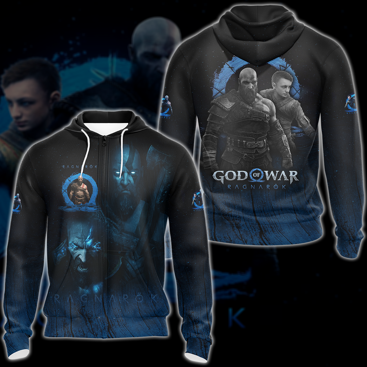 God of War Ragnarok Video Game 3D All Over Print T-shirt Tank Top Zip Hoodie Pullover Hoodie Hawaiian Shirt Beach Shorts Jogger Zip Hoodie S