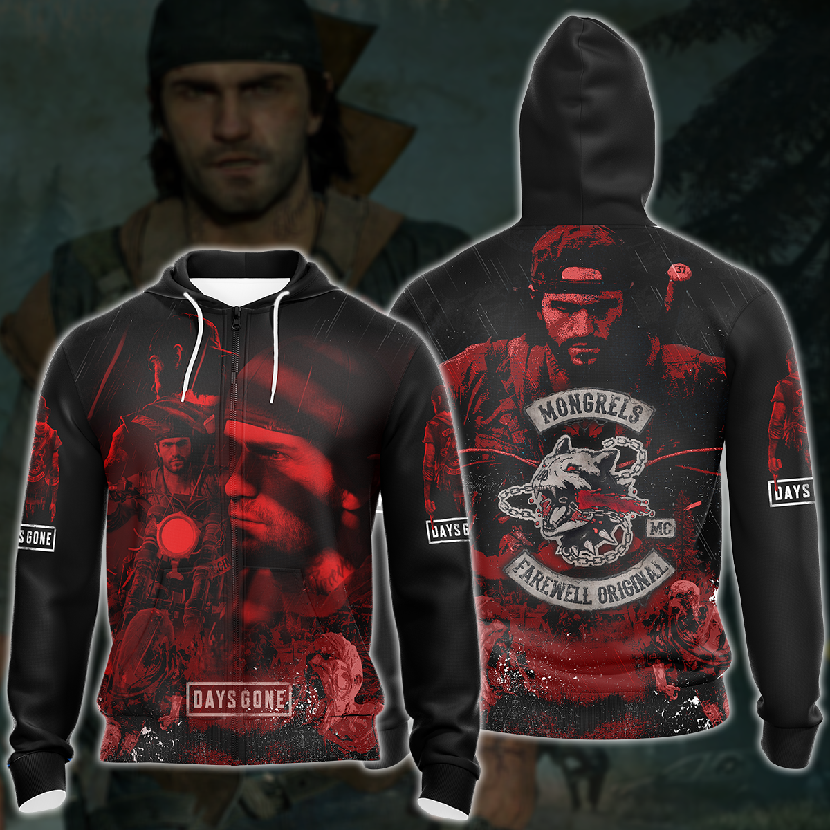 Day’s Gone Video Game 3D All Over Printed T-shirt Tank Top Zip Hoodie Pullover Hoodie Hawaiian Shirt Beach Shorts Jogger Zip Hoodie S