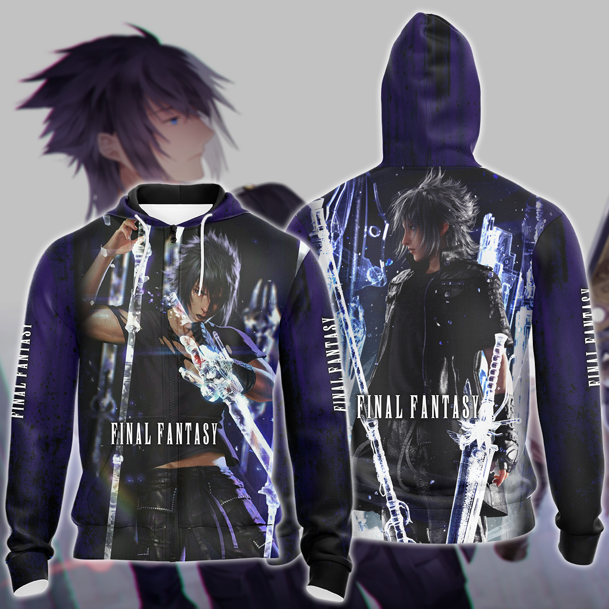 Final Fantasy XV Noctis Video Game 3D All Over Print T-shirt Tank Top Zip Hoodie Pullover Hoodie Hawaiian Shirt Beach Shorts Jogger Zip Hoodie S