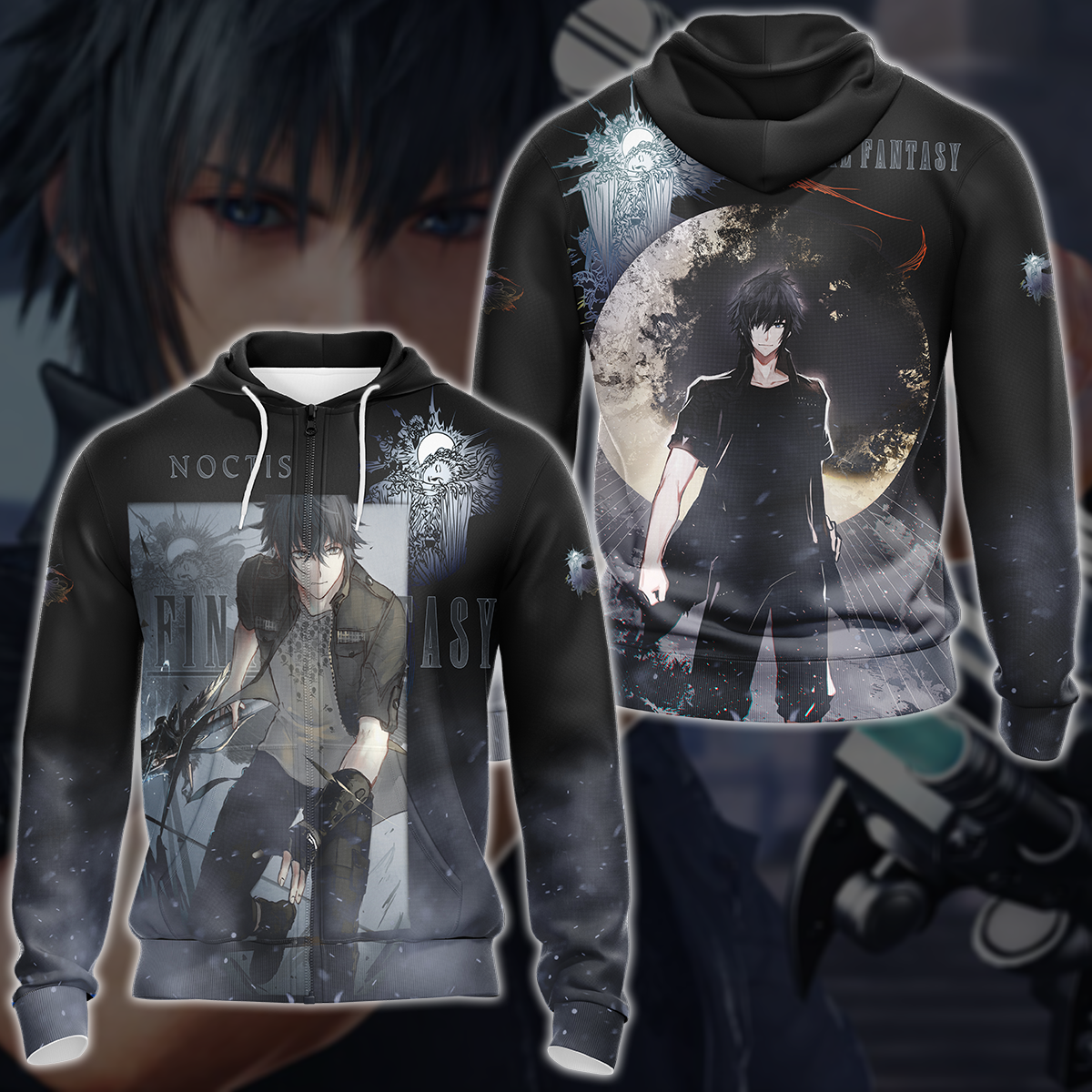Final Fantasy XV Noctis Video Game 3D All Over Print T-shirt Tank Top Zip Hoodie Pullover Hoodie Hawaiian Shirt Beach Shorts Jogger Zip Hoodie S