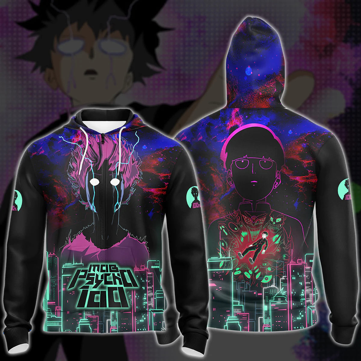Mob Psycho 100 Anime Anime Manga 3D All Over Print T-shirt Tank Top Zip Hoodie Pullover Hoodie Hawaiian Shirt Beach Shorts Jogger Zip Hoodie S