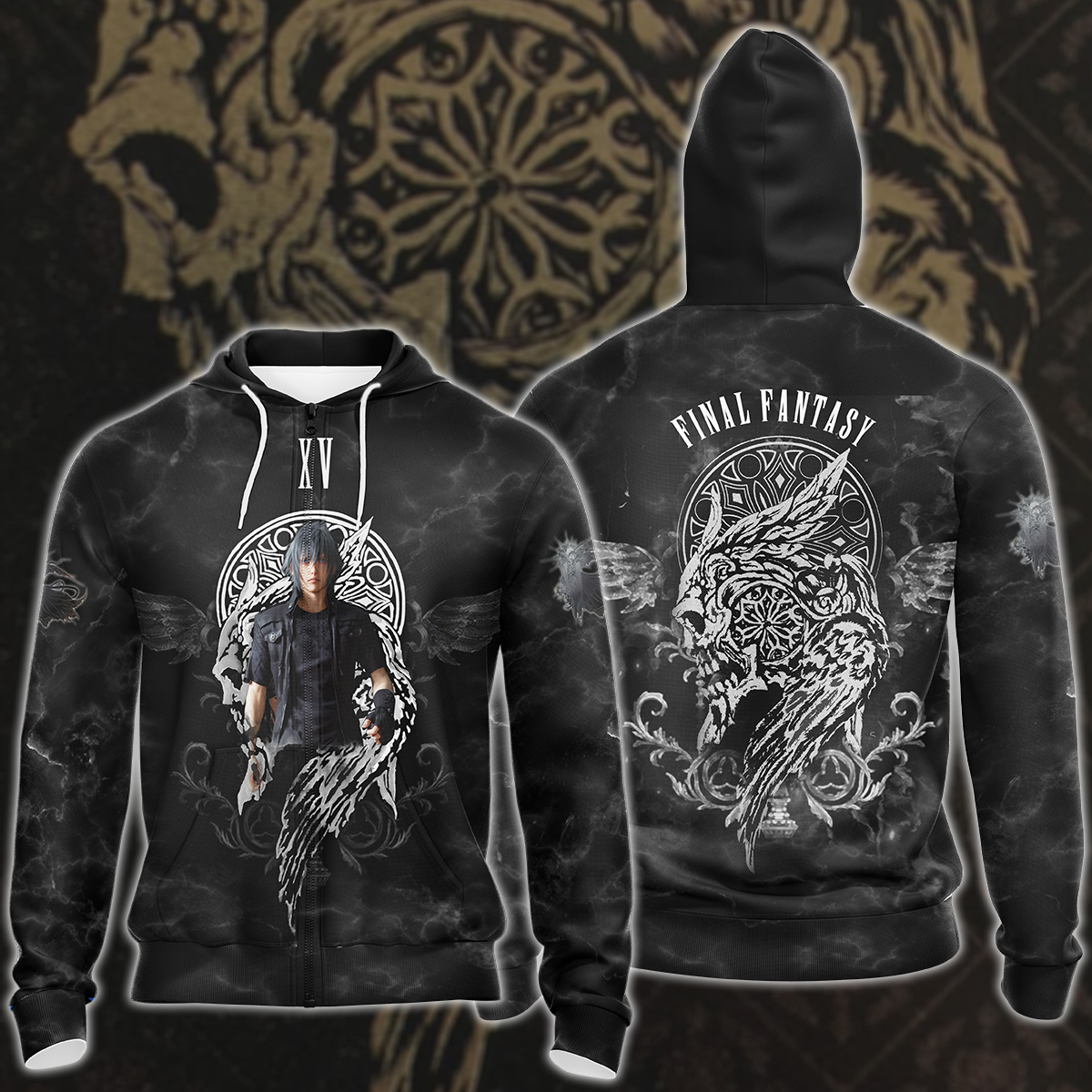 Final Fantasy XV Video Game 3D All Over Printed T-shirt Tank Top Zip Hoodie Pullover Hoodie Hawaiian Shirt Beach Shorts Jogger Zip Hoodie S