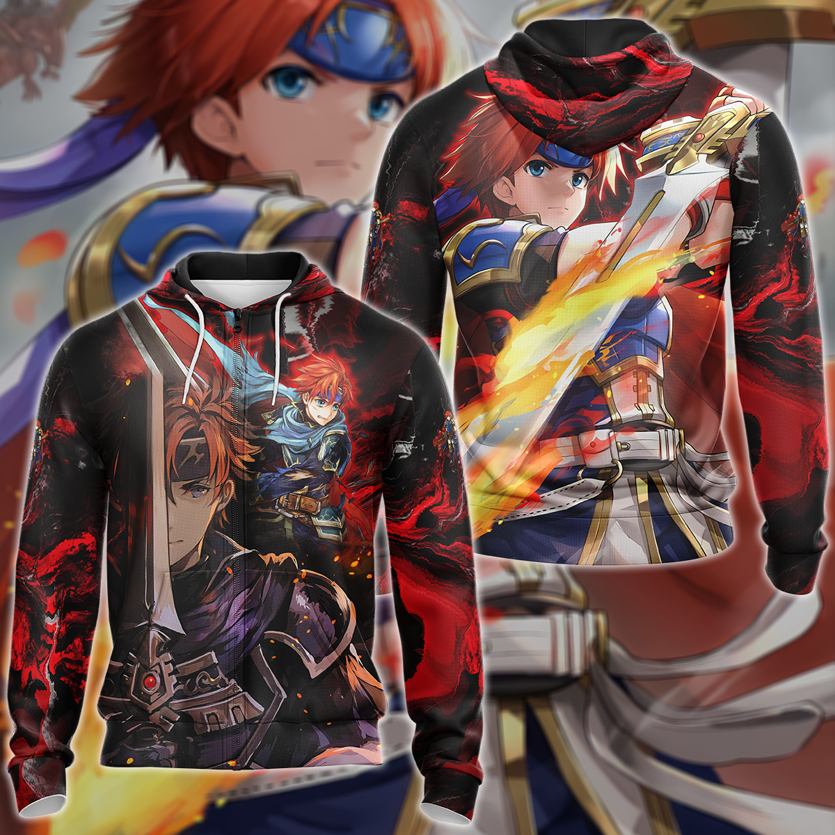 Fire Emblem Roy Video Game 3D All Over Print T-shirt Tank Top Zip Hoodie Pullover Hoodie Hawaiian Shirt Beach Shorts Jogger Zip Hoodie S