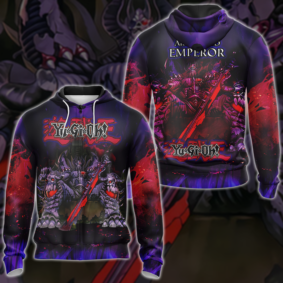 Yu-Gi-Oh! Archfiend Emperor Video Game 3D All Over Print T-shirt Tank Top Zip Hoodie Pullover Hoodie Hawaiian Shirt Beach Shorts Jogger Zip Hoodie S