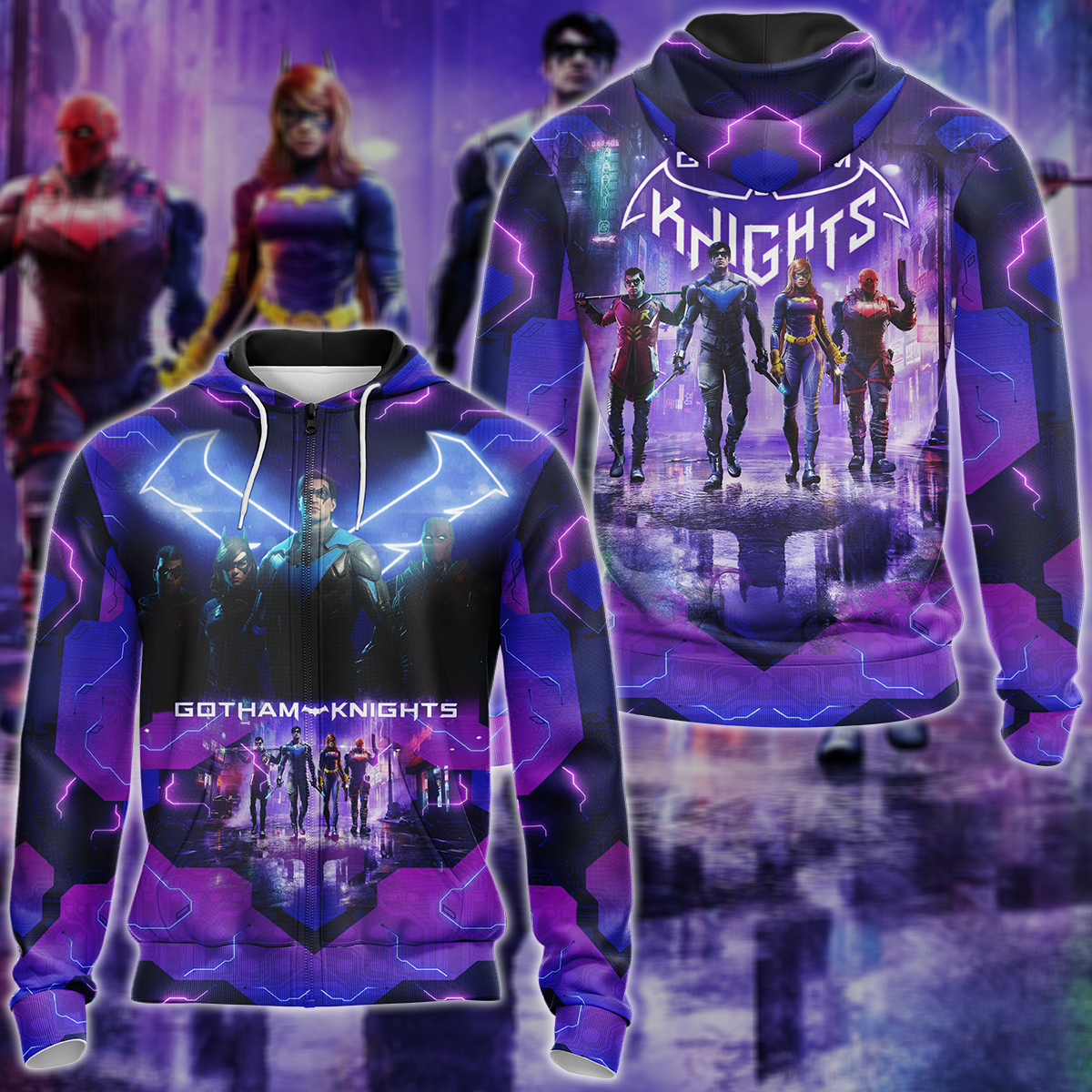 Gotham Knights 2022 Video Game 3D All Over Print T-shirt Tank Top Zip Hoodie Pullover Hoodie Hawaiian Shirt Beach Shorts Jogger Zip Hoodie S