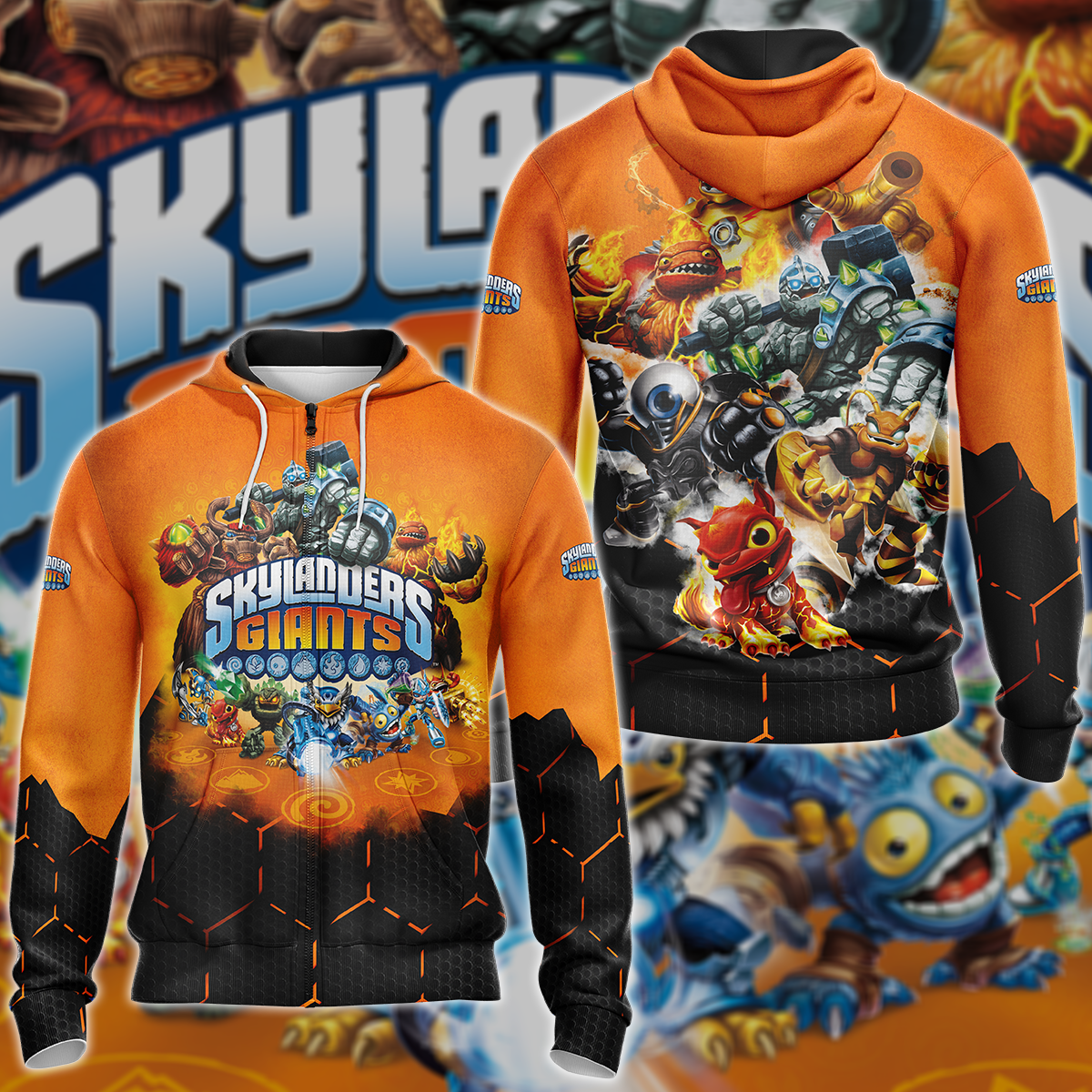 Skylanders Giants Video Game 3D All Over Print T-shirt Tank Top Zip Hoodie Pullover Hoodie Hawaiian Shirt Beach Shorts Jogger Zip Hoodie S