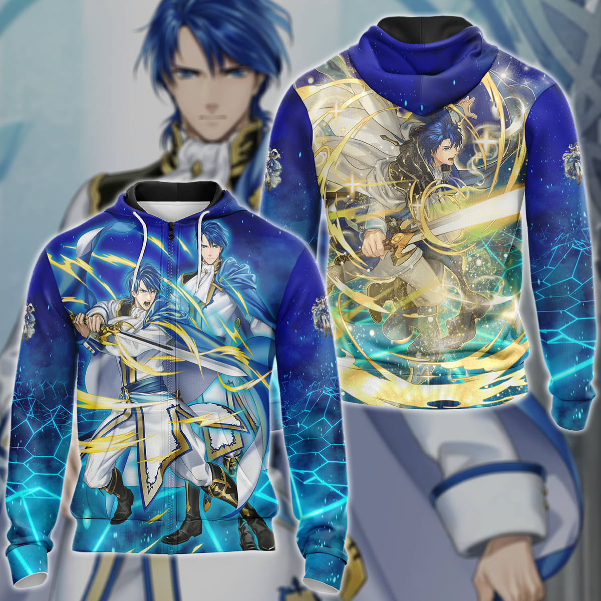 Fire Emblem Sigurd Video Game 3D All Over Print T-shirt Tank Top Zip Hoodie Pullover Hoodie Hawaiian Shirt Beach Shorts Jogger Zip Hoodie S