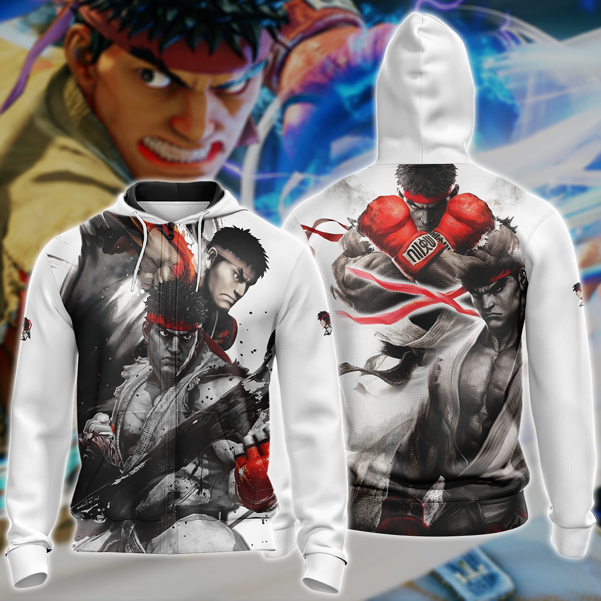 Street Fighter Video Game 3D All Over Print T-shirt Tank Top Zip Hoodie Pullover Hoodie Hawaiian Shirt Beach Shorts Jogger Zip Hoodie S