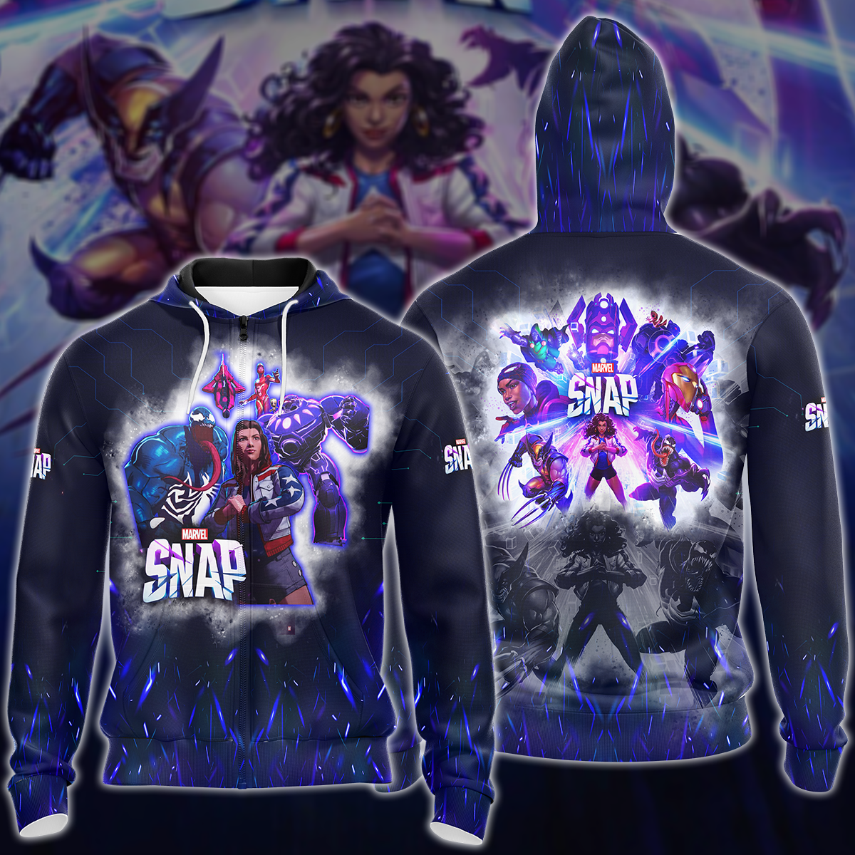 Marvel Snap Video Game 3D All Over Printed T-shirt Tank Top Zip Hoodie Pullover Hoodie Hawaiian Shirt Beach Shorts Jogger Zip Hoodie S