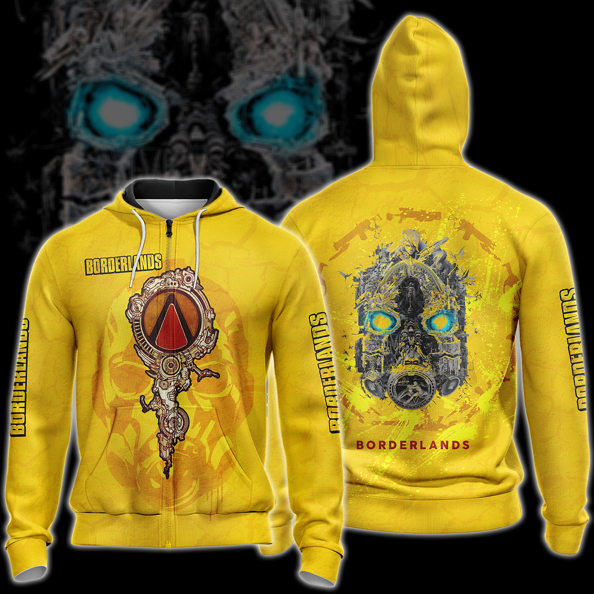 Borderlands Video Game 3D All Over Printed T-shirt Tank Top Zip Hoodie Pullover Hoodie Hawaiian Shirt Beach Shorts Jogger Zip Hoodie S